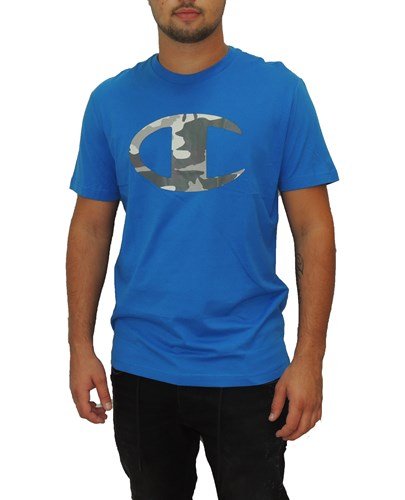 Champion Tshirt Logo צ'מפיון קולקציית קיץ לגבר כחול